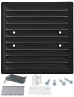 kratka metalowa 150*150mm uchwyt rozprężny czarna - kra 303-4 cz