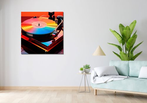 Obraz 90x90cm Wibracje Retro Winyli na Arena.pl