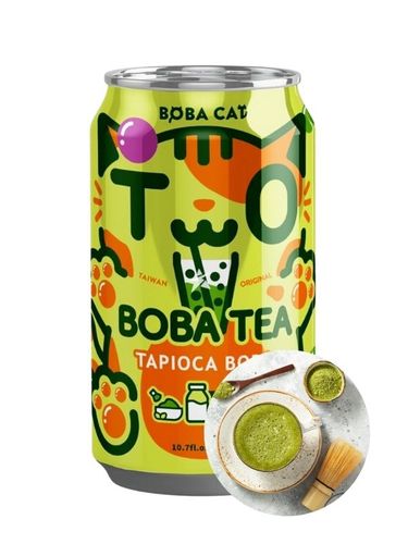 Bubble tea napój w puszce o smaku matcha z kulkami tapioki Boba Cat 315ml na Arena.pl