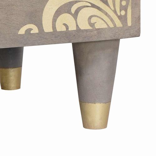 Szafka Nocna 2 pcs Szary 40 x 33 x 46 cm lite drewno mango na Arena.pl