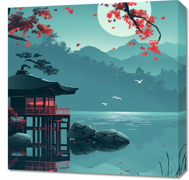 Obraz 60x60cm Japoński Pawilon zdjęcie 1