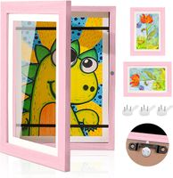 Ramka na Zdjęcia A4 Drewniana Różowa 32 x 24 cm