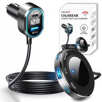 ROZDZIELACZ GNIAZDA ZAPALNICZKI FEEGAR 12-24V 5USB Rozgałęźnik Ładowarka QC