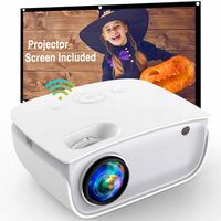 Mini projektor z WiFi - Febfoxs 7500 Lux, 100'' ekran, obsługa 1080P & 240
