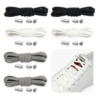 Sznurowadła bez wiązania elastyczne zestaw 6 par gumowe kapsułki 105cm