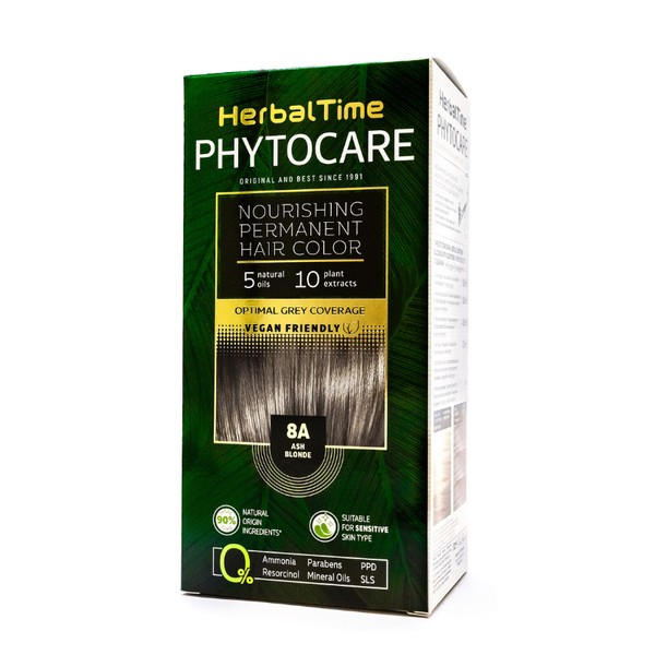Herbal Time trwała farba do włosów - 8A Ash Blonde zdjęcie 1