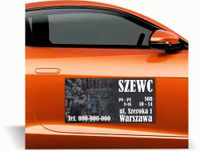 Magnes na samochód reklama magnetyczna 60x30 cm SZEWC różne wzory