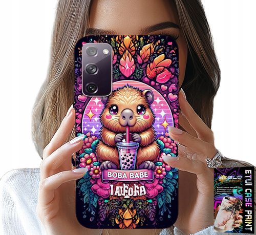 ETUI DO SAMSUNG GALAXY S20 FE - SŁODKA KAPIBARA Z SZEJKIEM, SUPER WZORY na Arena.pl