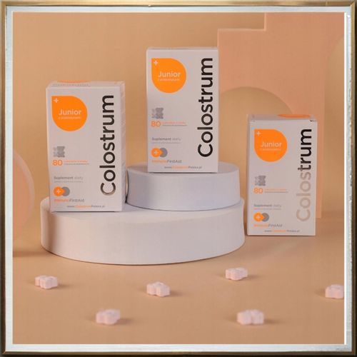 Colostrum dla Dzieci Junior PROBIOTYK Witamina C Cynk ODPORNOŚĆ na Arena.pl