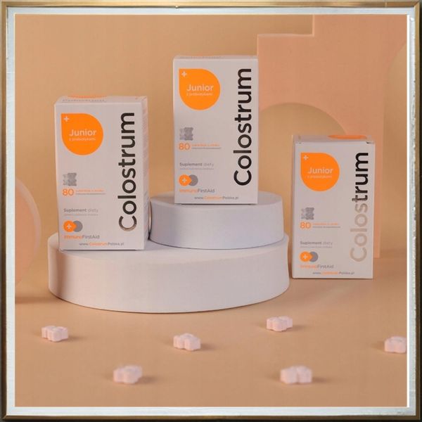 Colostrum dla Dzieci Junior PROBIOTYK Witamina C Cynk ODPORNOŚĆ zdjęcie 6