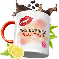 Kubek Pomarańczowy Dla Pilota Prezent Z Nadrukiem Ze Zdjęciem