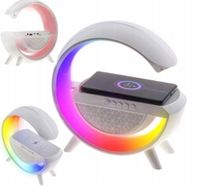 4w1 STYLOWA Lampka RGB LED głośnik BLUETOOTH ładowarka indukcyjna QI radio