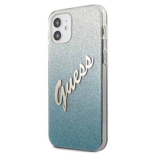 Guess GUHCP12SPCUGLSBL iPhone 12 mini 5,4" niebieski/blue hardcase Glitter Gradient Script na Arena.pl