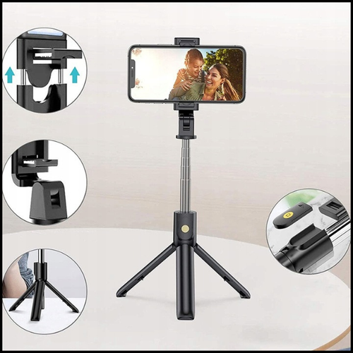 KIJEK DO SELFIE Z FUNKCJĄ STATYW TRIPOD DO TELEFONU+PILOT BLUETOOTH 69CM na Arena.pl