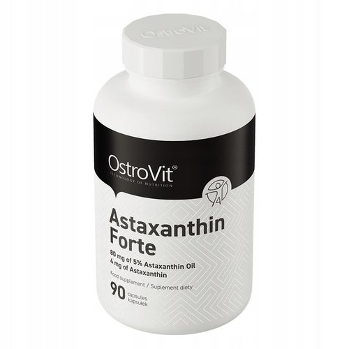 OstroVit Astaxanthin FORTE 90 kaps ASTAKSANTYNA NATURALNA 4 mg Antyoksydant na Arena.pl