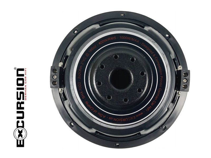 Subwoofer Excursion Głośnik 10'' 25cm 2x 2ohm 800W zdjęcie 6