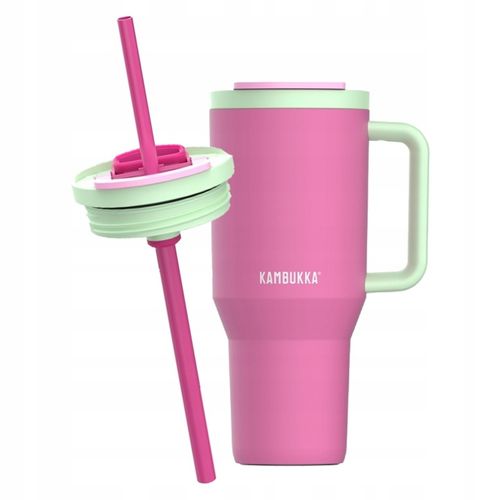 Kubek termiczny ze słomką Kambukka RIO 950 ml - Bubblegum Mint na Arena.pl