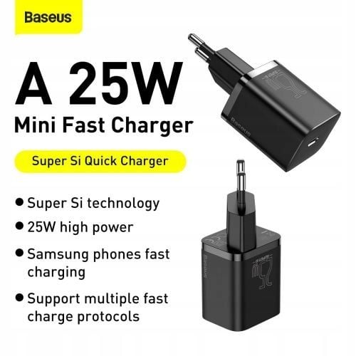 Ladowarka Baseus Super Si Quick Charger 1C 25W EU Black na Arena.pl