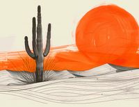 Plakat 65x50cm Kaktus Saguaro