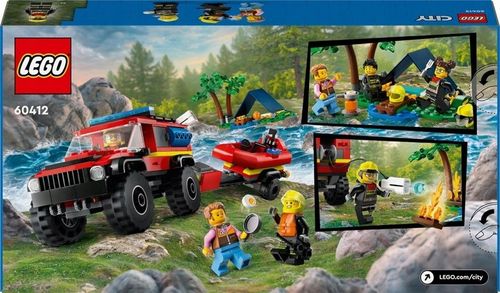 LEGO CITY 60412 SAMOCHÓD TERENOWY SUV AUTO WÓZ STRAŻACKI Z ŁODZIĄ RATUNKOWĄ na Arena.pl