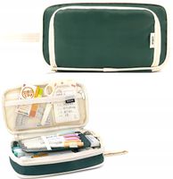 Piórnik Duży Wielofunkcyjny Saszetka Trzykomorowy