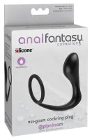 pipedream anal fantasy - pierścień elastyczny z modułem punktu p, czarny