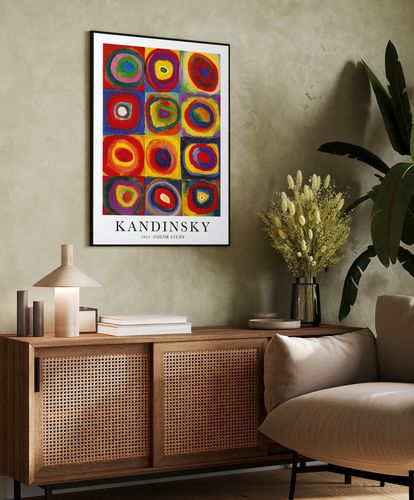 Plakat Kandinsky color study 50x70 cm w czarnej ramie na Arena.pl