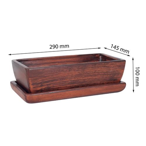 Kaktusiarka Ceramiczna 27cm doniczka brąz eco na Arena.pl