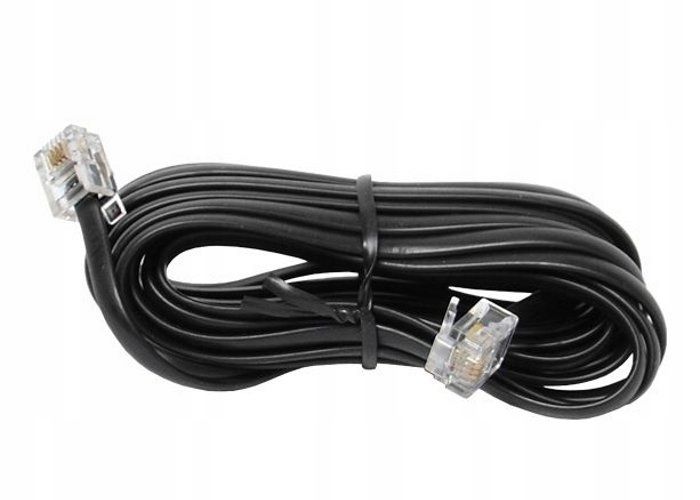 TEL0033A-20 Kabel telefon.abonencki 20m czarny zdjęcie 2