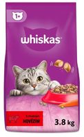 WHISKAS SUCHA KARMA DLA KOTÓW DOROSŁYCH WOŁOWINA 3,8 KG