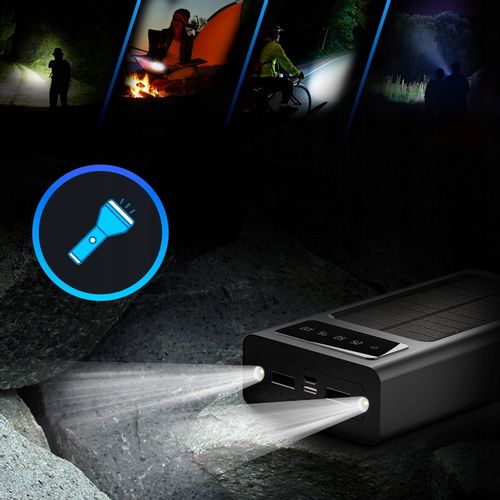 POWERBANK SOLARNY 20000 MAH KABEL ŁADOWANIE na Arena.pl