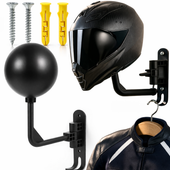 UCHWYT WIESZAK OBROTOWY NA KASK HEŁM MOTOCYKLOWY ROWEROWY CZARNY KULA