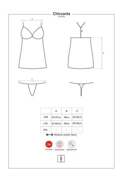 Zmysłowa Koszulka i Stringi - Obsessive Chiccanta L/XL zdjęcie 5