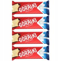 Góralki mleczne Wafelki z kremowym nadzieniem w polewie kakaowej 50 g x 4