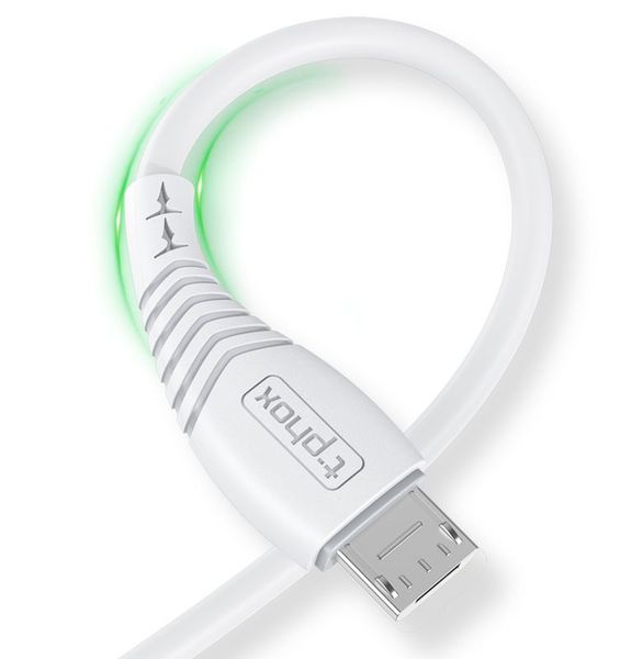 KABEL T-PHOX NATURE MICRO USB WHITE 1.2M 3A zdjęcie 1