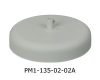 Podsufitka metalowa 1 otwór 135mm kolor biały + biały hamulec