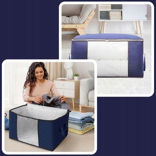 4x ORGANIZER NA UBRANIA POJEMNIK NA POŚCIEL KOŁDRĘ KOCE POKROWIEC XXL na Arena.pl