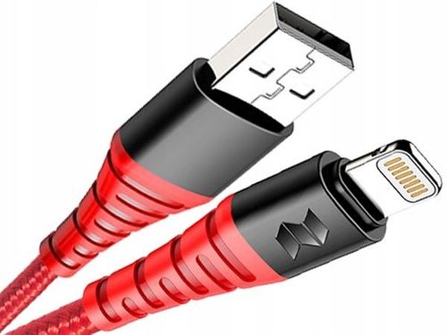ROCK MFI LIGHTNING CABLE 100CM RED na Arena.pl
