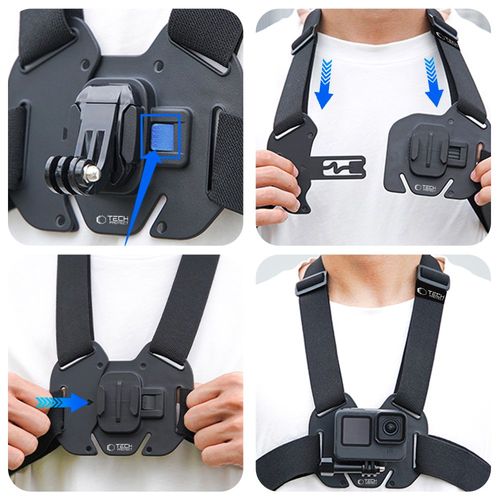 tech-protect ga100 chest mount gopro / dji black na Arena.pl