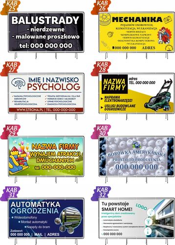 Baner reklamowy - Plandeka oczkowana 200x100 cm Meble na wymiar na Arena.pl