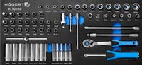 HOGERT WKŁAD SZAFKI NARZĘDZIOWEJ ZESTAW NARZĘDZI GRZECHOTKA KLUCZE BITY 63