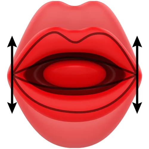 mia siena - symulator ust z 10 trybami wibracji i gryzienia, czerwony na Arena.pl