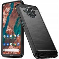carbon case elastyczne etui pokrowiec nokia x100 czarny