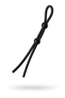 Lasso On The Penis A-Toys By Toyfa With Two Beads, Silicone, Black, 19.5 Cm