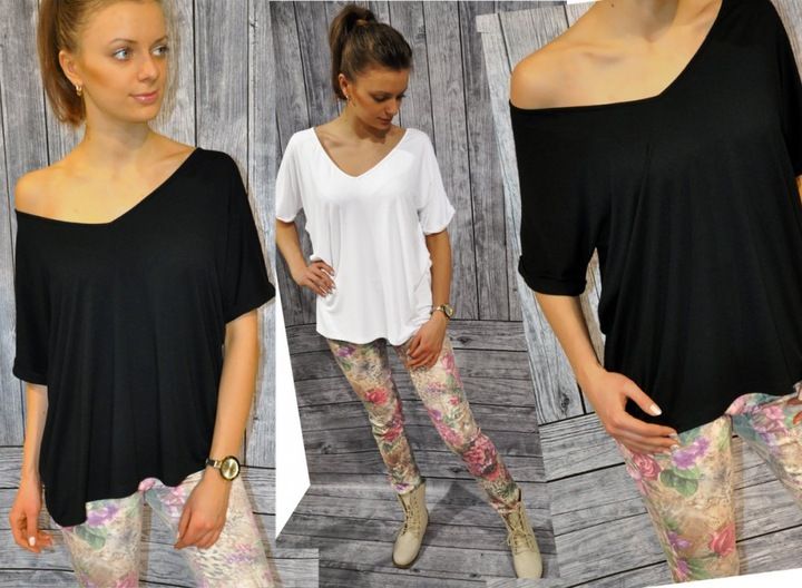 MIKOS*NOWOSĆ BLUZKA OVERSIZE, KIMONO Z DEKOLTEM SM zdjęcie 5