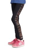 Legginsy dziewczęce z napisem czarne 122-128 YOCLUB