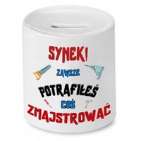 Skarbonka Dla Syna Synek Zawsze Potrafiłeś Z Nadrukiem Ze Zdjęciem