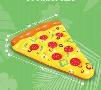 2 x MATERAC DMUCHANY PIZZA PLAŻOWY DUŻY NA PLAŻE UCHWYT NA KUBEK DO PŁYWANI