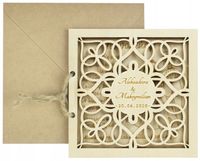 Kartka na Ślub Ślubna - Drewniana, Prezent Ślubny