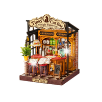 Robotime Model 3DRolife Tipsy Cat Bar DS054 – Miniaturowy Bar z Kotem